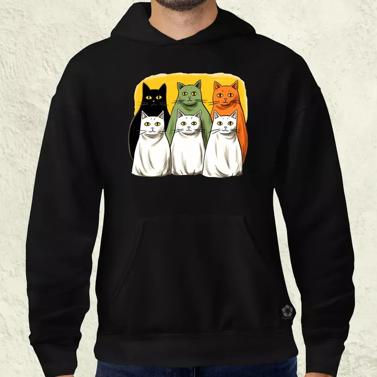 Halloween cicák v2 férfi pulóver