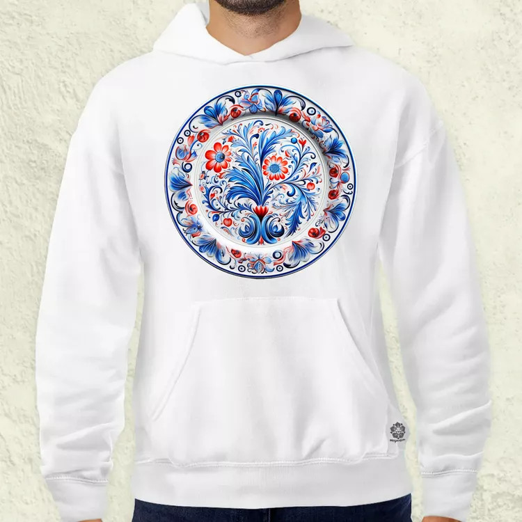 Magyar népi porcelán v16 férfi pulóver