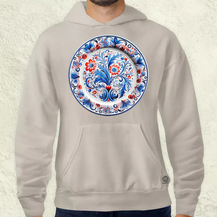 Magyar népi porcelán v16 férfi pulóver