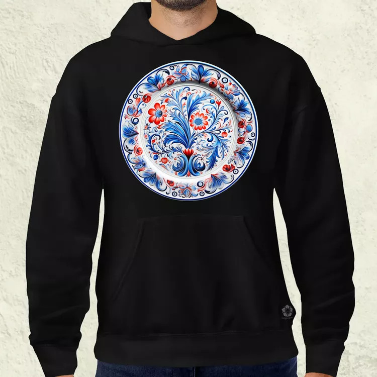 Magyar népi porcelán v16 férfi pulóver
