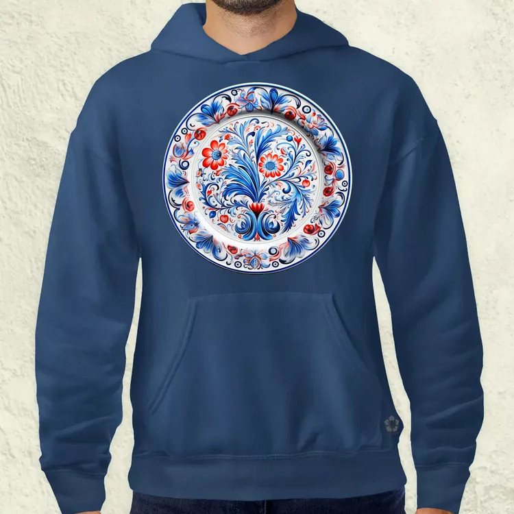 Magyar népi porcelán v16 férfi pulóver