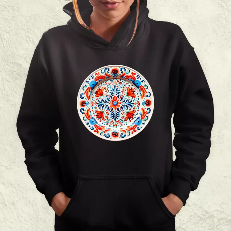 Magyar népi porcelán v3 női pulóver