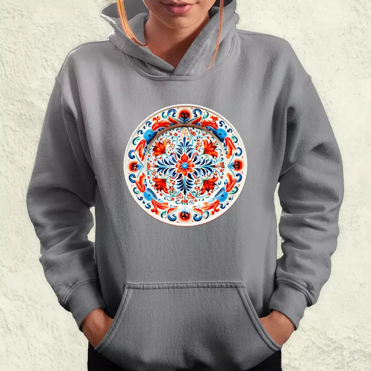Magyar népi porcelán v3 női pulóver