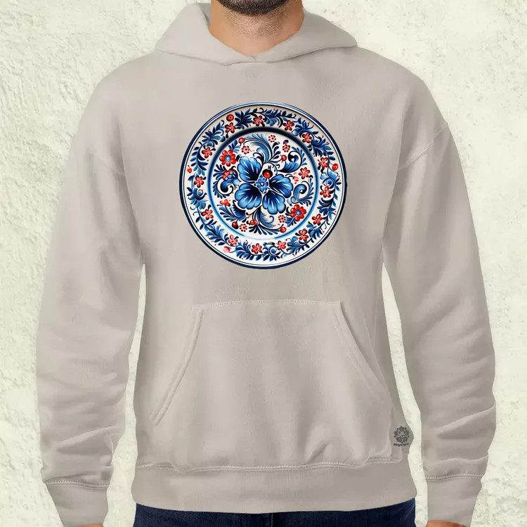 Magyar népi porcelán v6 férfi pulóver