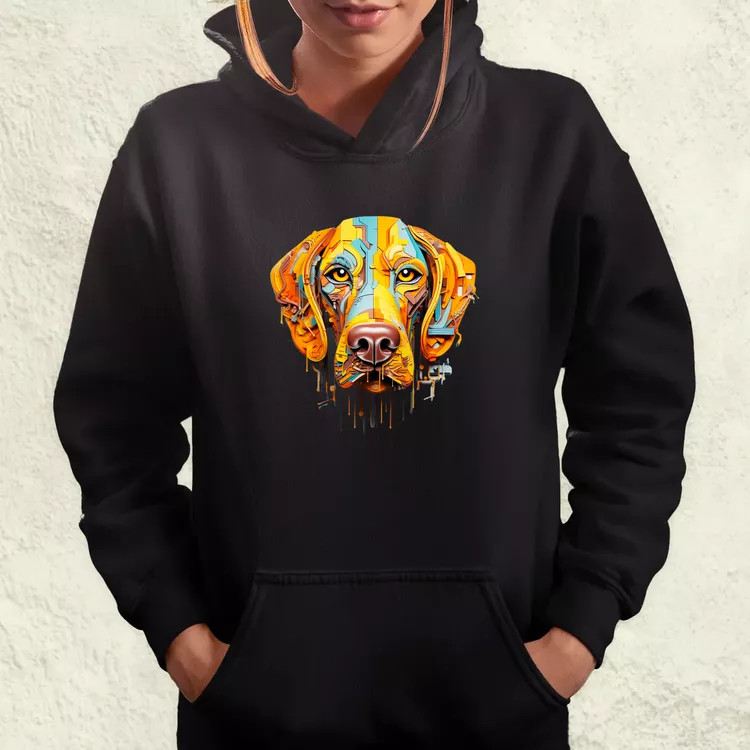 Absztrakt Weimari vizsla v2 női pulóver