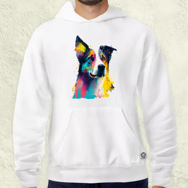 Border collie rajz v2 férfi pulóver