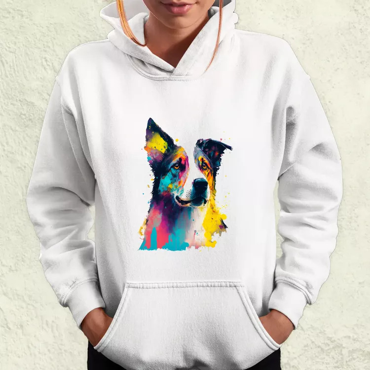 Border collie rajz v2 női pulóver