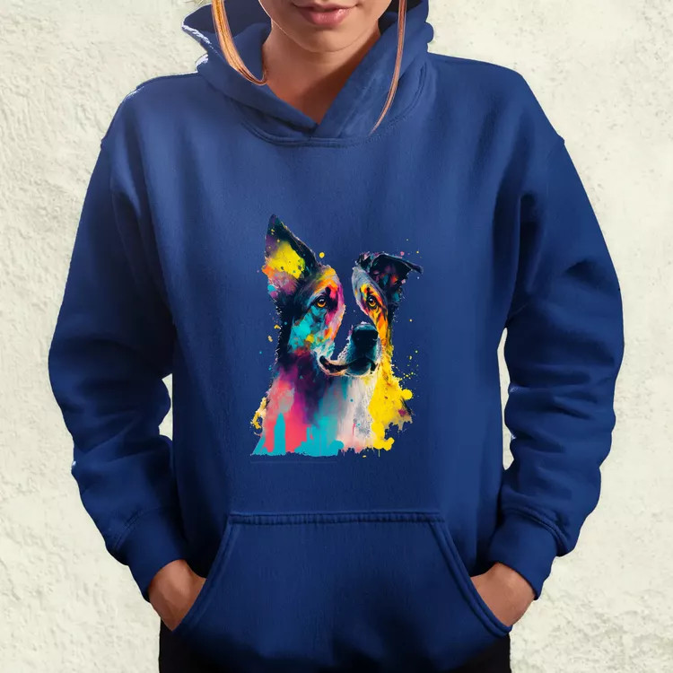 Border collie rajz v2 női pulóver