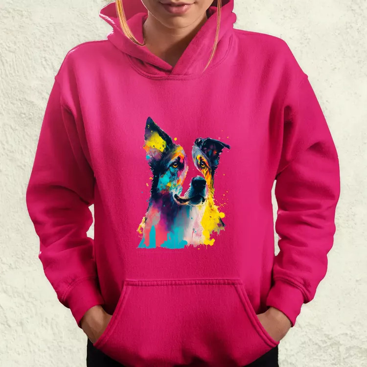 Border collie rajz v2 női pulóver