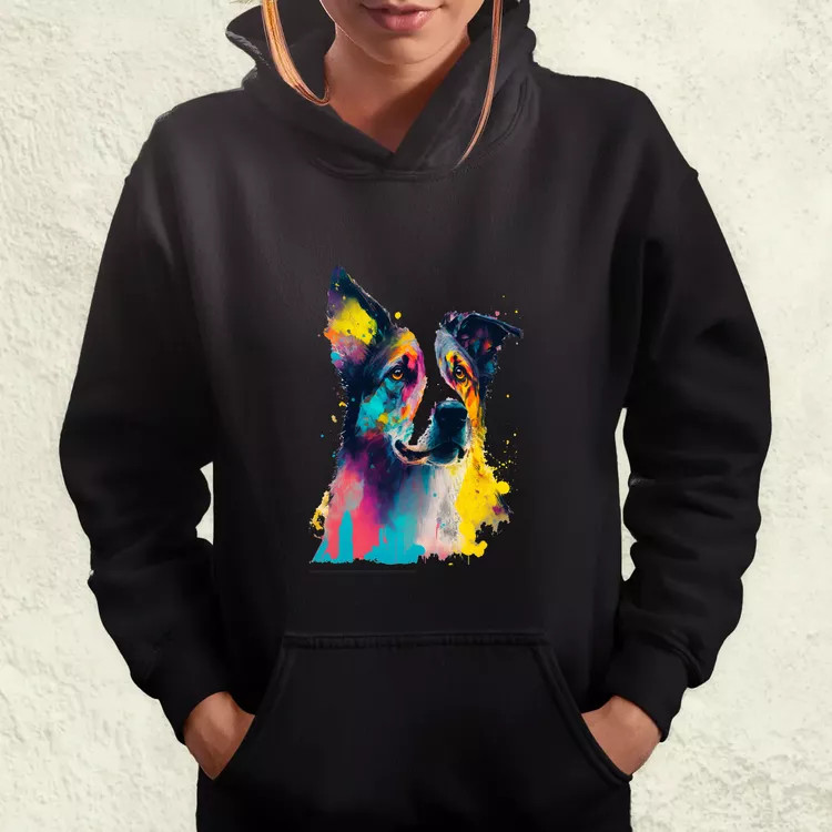 Border collie rajz v2 női pulóver