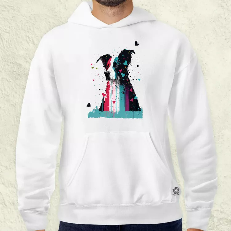 Border collie rajz v3 férfi pulóver