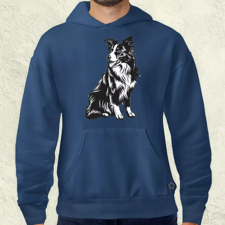 Border collie rajz v6 férfi pulóver
