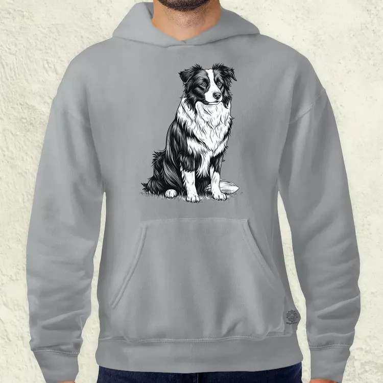Border collie rajz v7 férfi pulóver