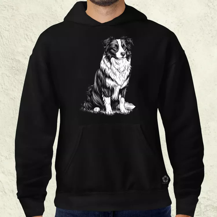 Border collie rajz v7 férfi pulóver