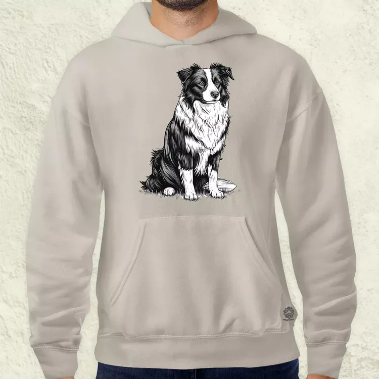Border collie rajz v7 férfi pulóver