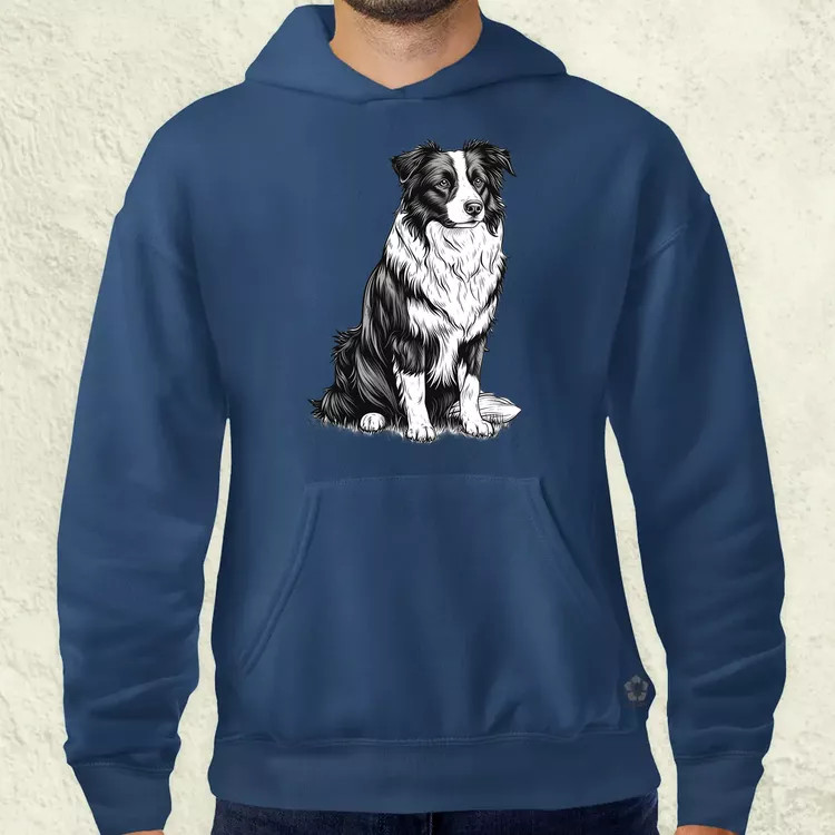 Border collie rajz v7 férfi pulóver
