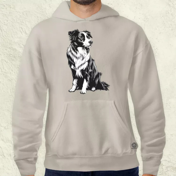 Border collie rajz v8 férfi pulóver
