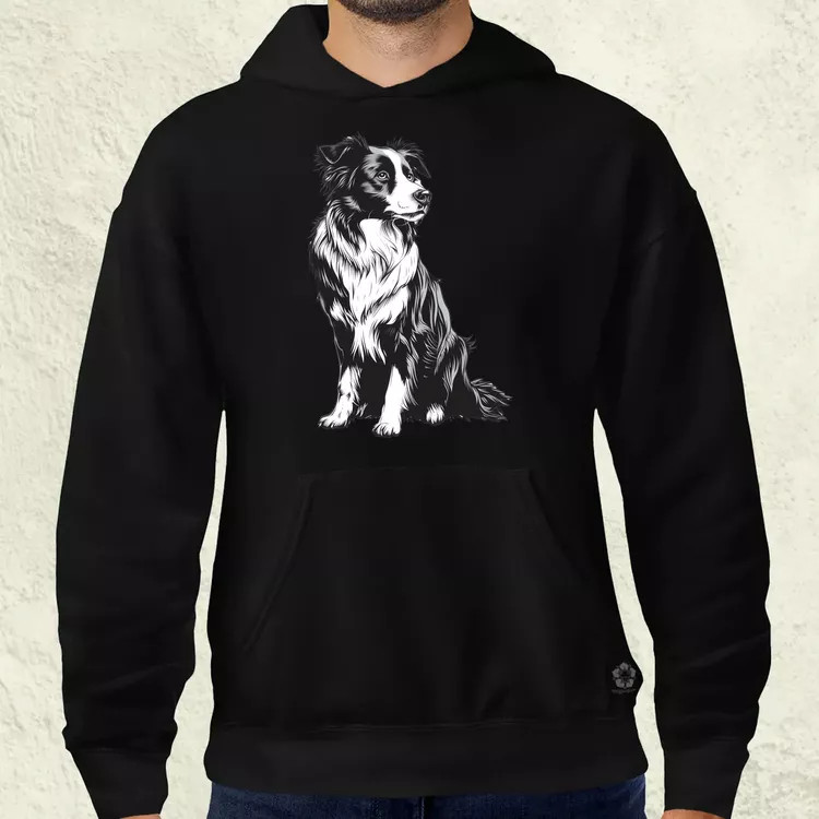 Border collie rajz v8 férfi pulóver