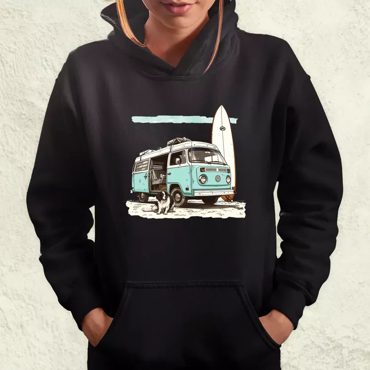 Campervan vibe v1 női pulóver