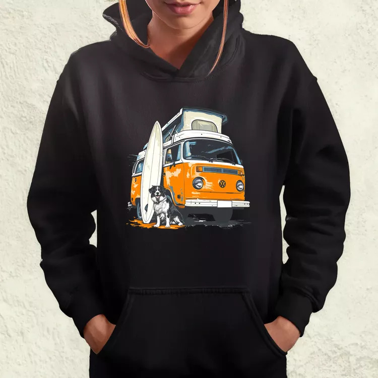 Campervan vibe v6 női pulóver