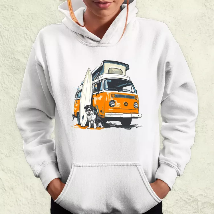 Campervan vibe v6 női pulóver