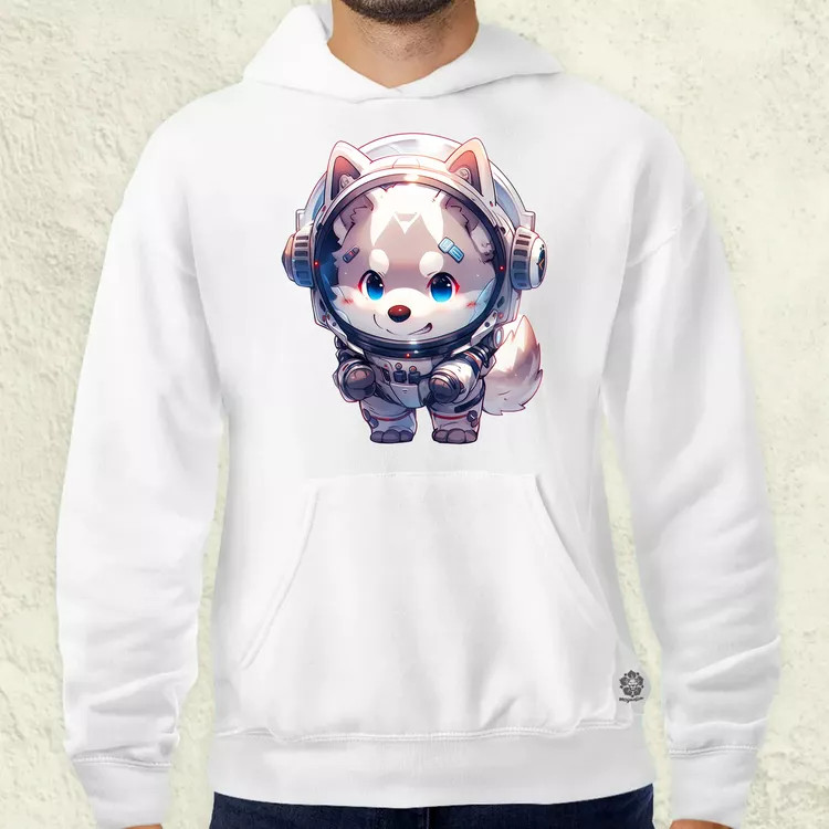 Chibi asztronauta Husky v1 férfi pulóver
