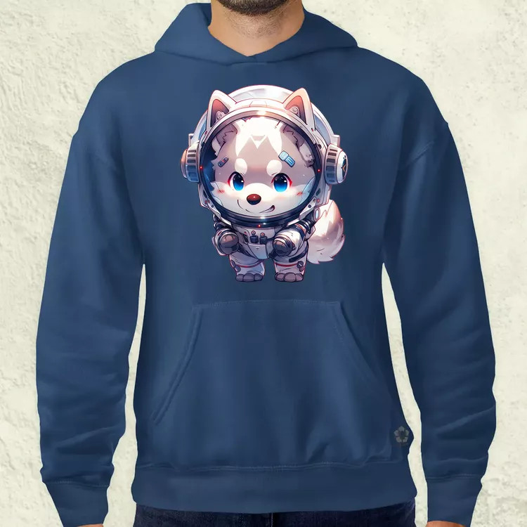 Chibi asztronauta Husky v1 férfi pulóver