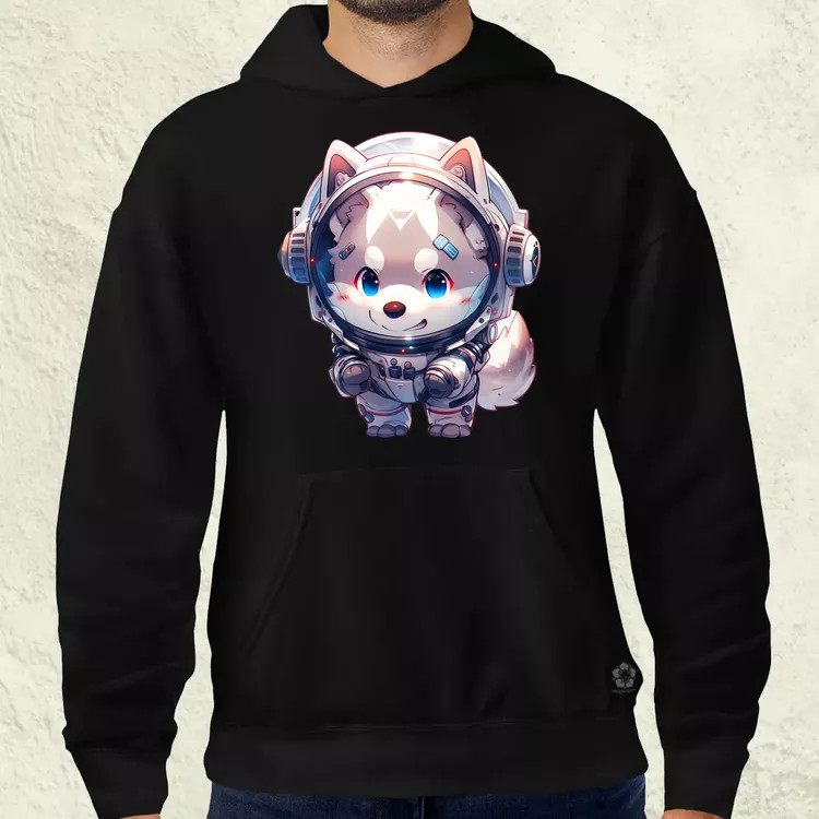 Chibi asztronauta Husky v1 férfi pulóver