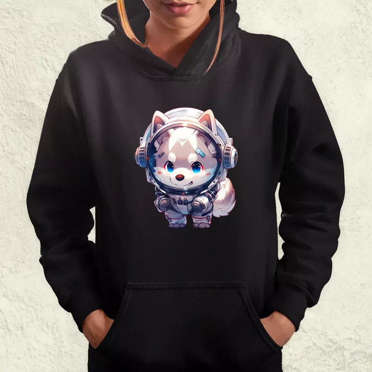 Chibi asztronauta Husky v1 női pulóver
