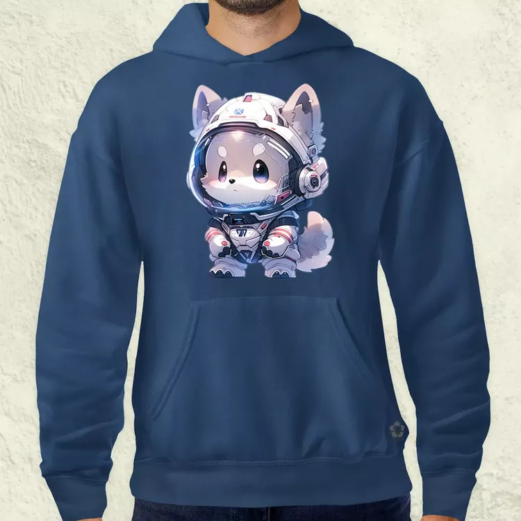 Chibi asztronauta Husky v2 férfi pulóver