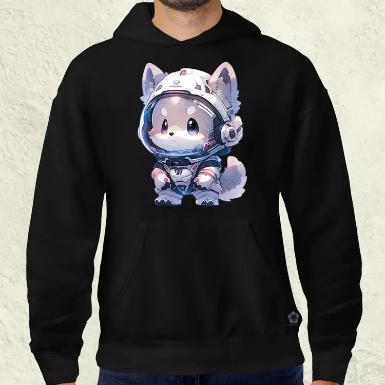 Chibi asztronauta Husky v2 férfi pulóver
