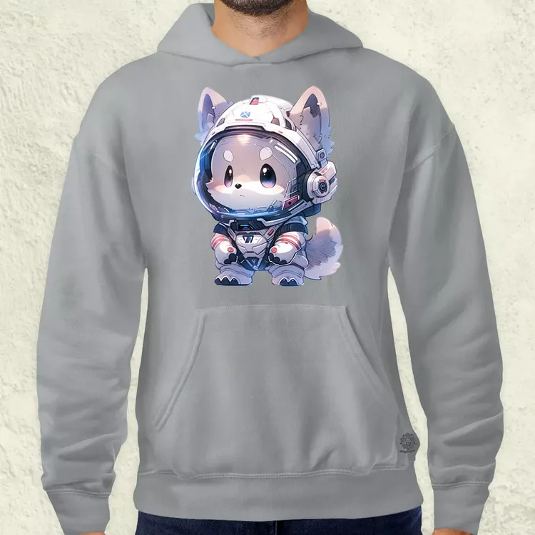 Chibi asztronauta Husky v2 férfi pulóver