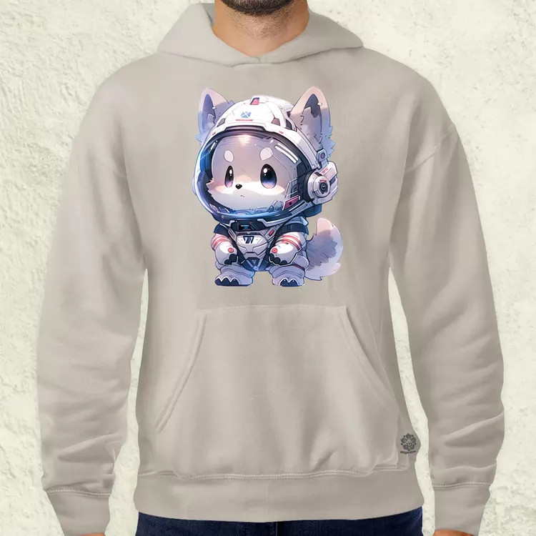 Chibi asztronauta Husky v2 férfi pulóver
