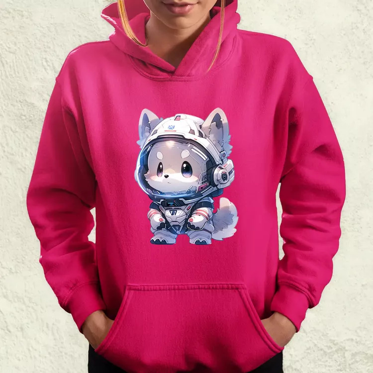 Chibi asztronauta Husky v2 női pulóver