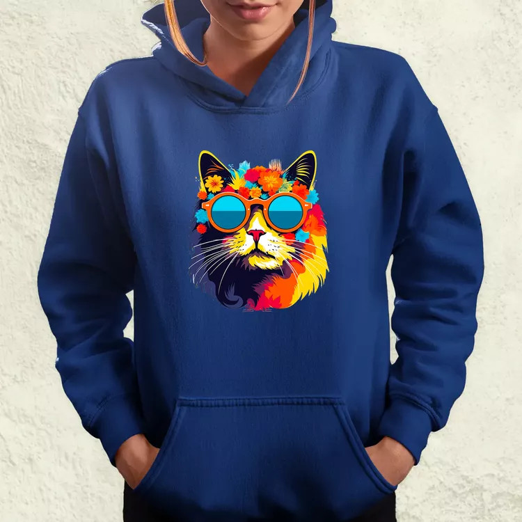 Hippi macska v1 női pulóver