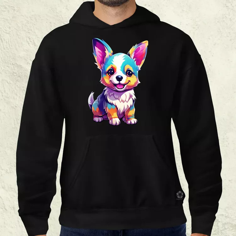 Corgi kölyök v3 férfi pulóver