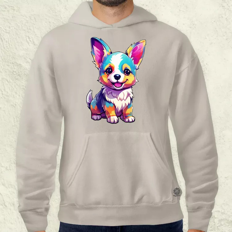 Corgi kölyök v3 férfi pulóver