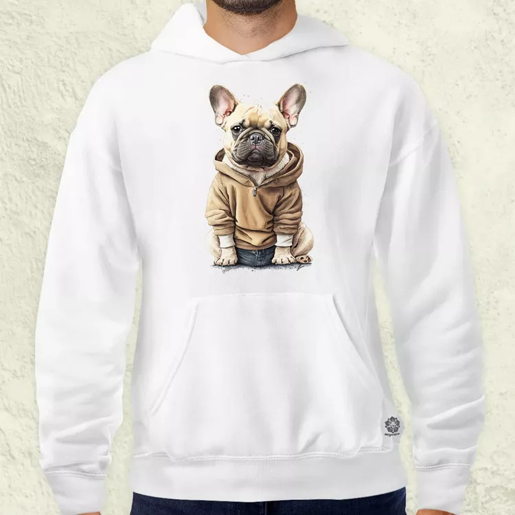 Francia bulldog kölyök v1 férfi pulóver