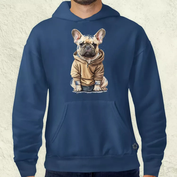 Francia bulldog kölyök v1 férfi pulóver