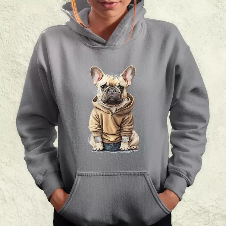 Francia bulldog kölyök v1 női pulóver