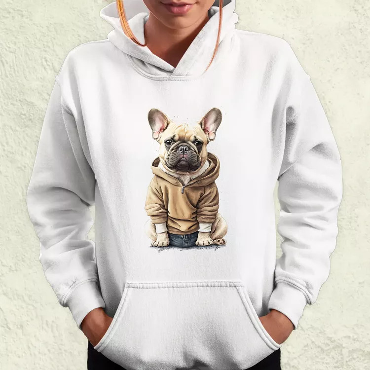 Francia bulldog kölyök v1 női pulóver