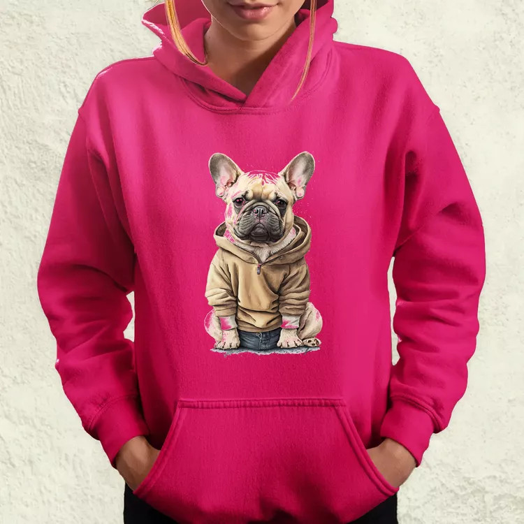 Francia bulldog kölyök v1 női pulóver