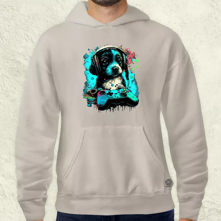 Gamer kutya v1 férfi pulóver