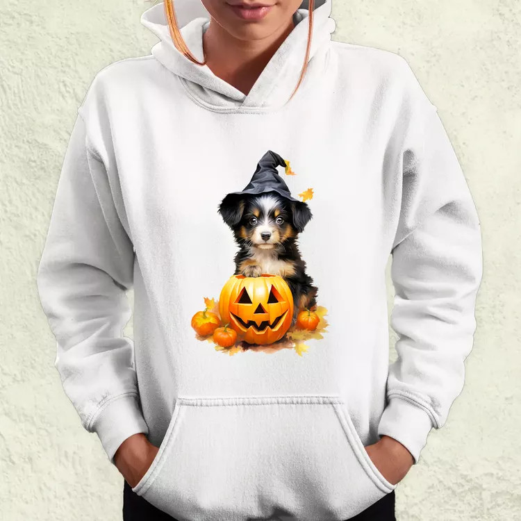 Halloween tök és kutyus v1 női pulóver