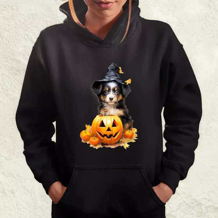 Halloween tök és kutyus v1 női pulóver