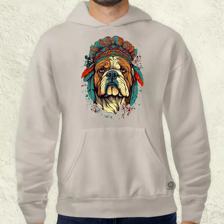 Indián bulldog v1 férfi pulóver