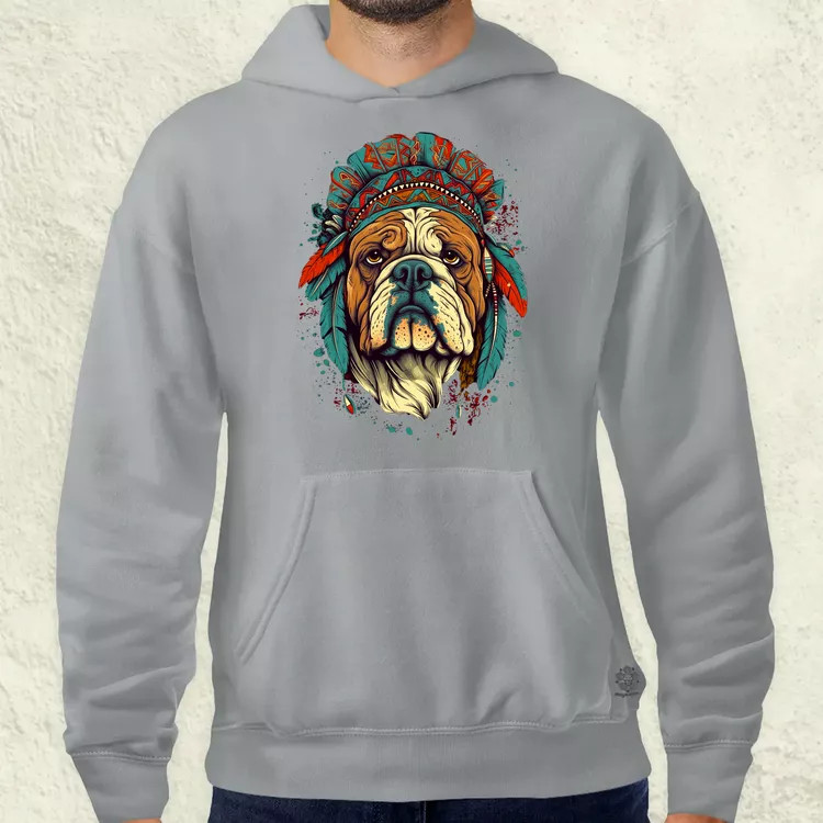Indián bulldog v1 férfi pulóver