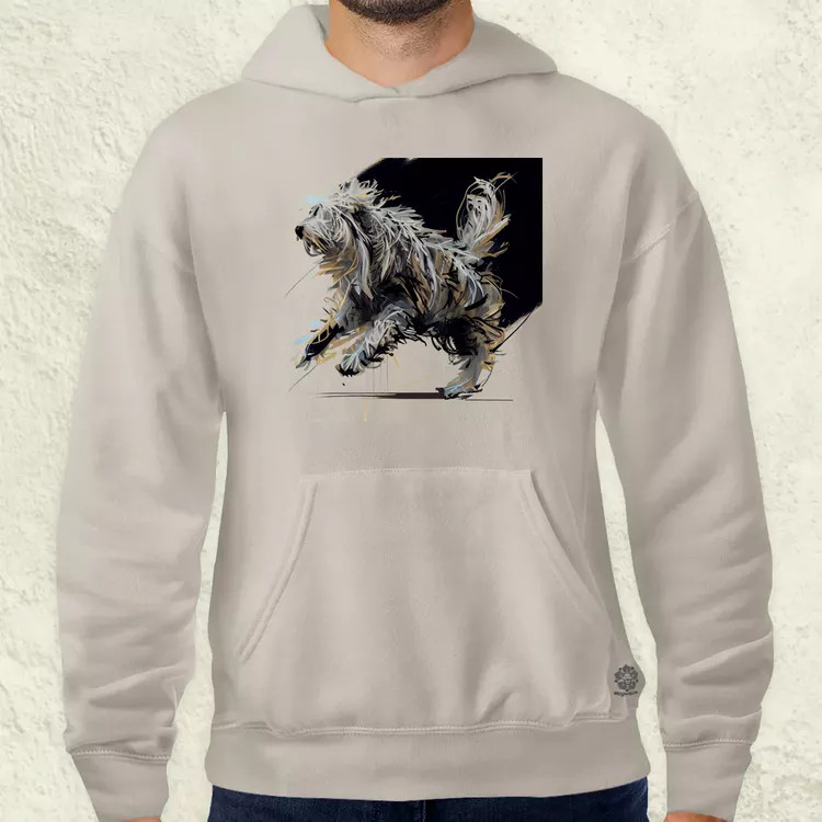 Magyar kutyák ugrik a komondor férfi pulóver