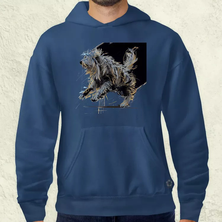 Magyar kutyák ugrik a komondor férfi pulóver