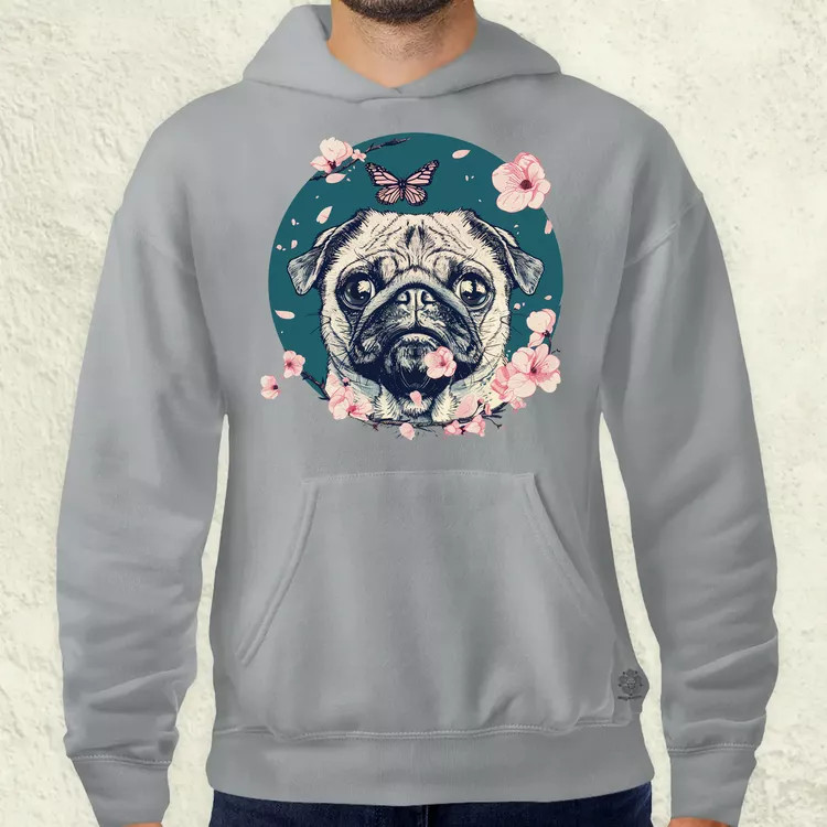 Mopsz és pillangó v2 férfi pulóver
